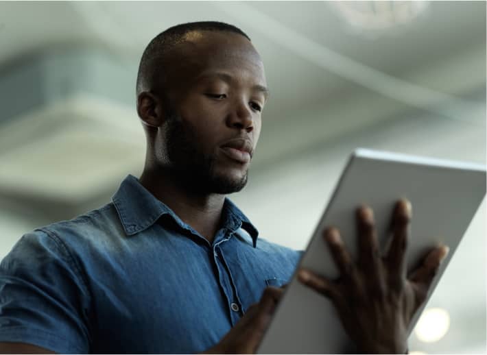 Man with a to-do list